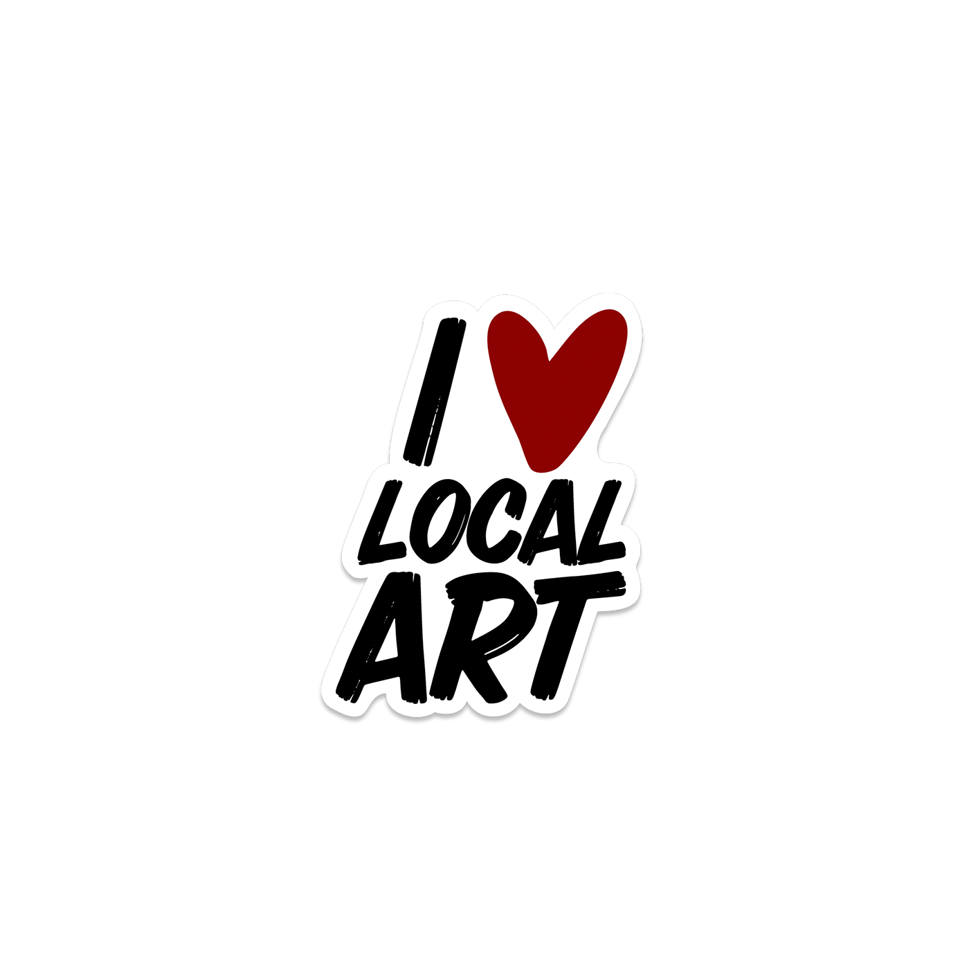 I Love Local Art Sticker