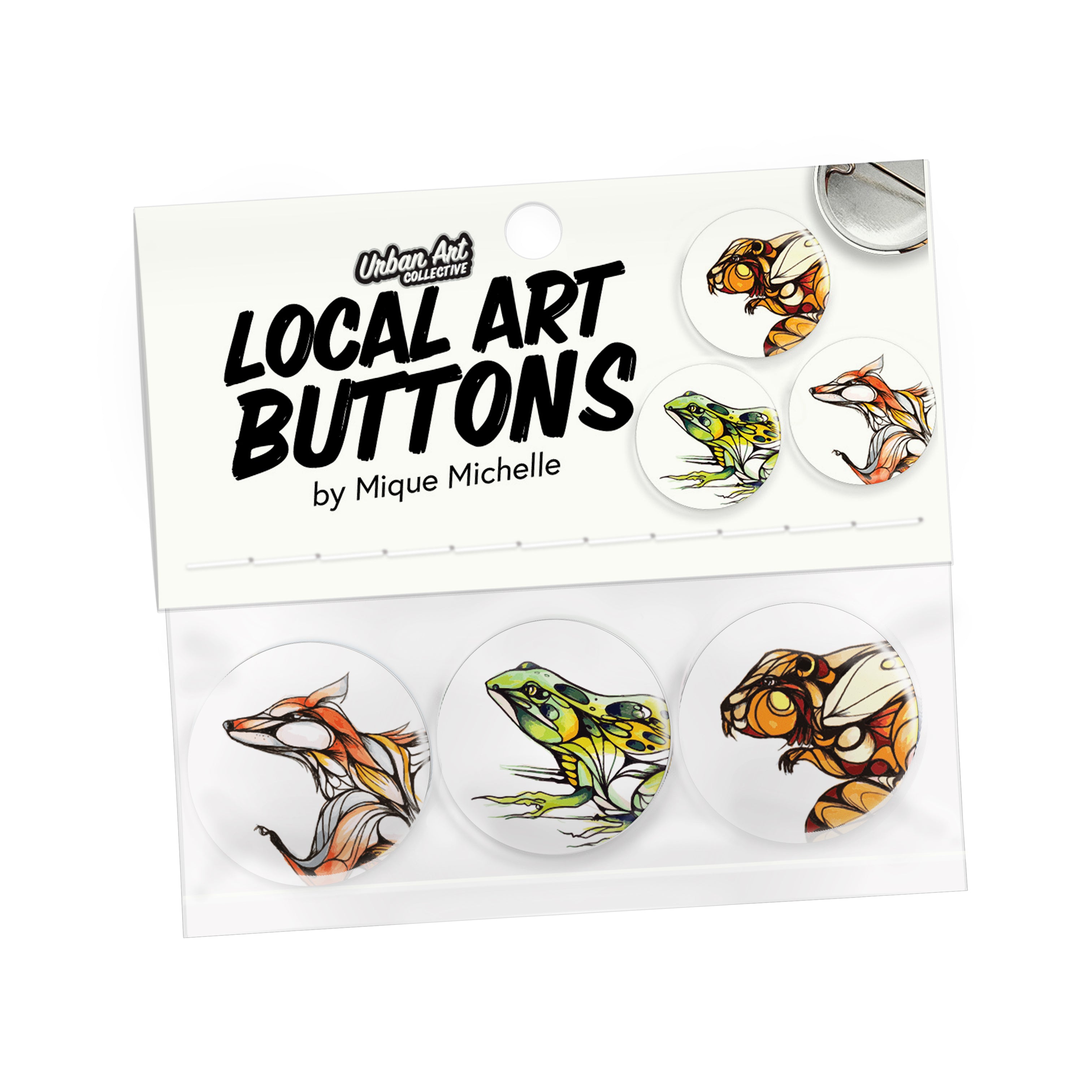 Mique Michelle Button Pack 3