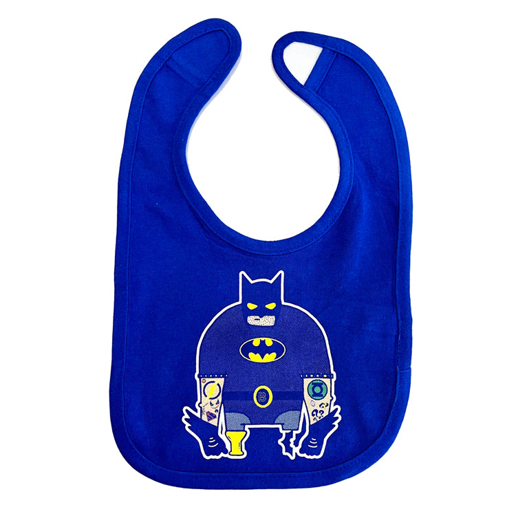 Baby Bib (Batman Sailor Dude) on Blue
