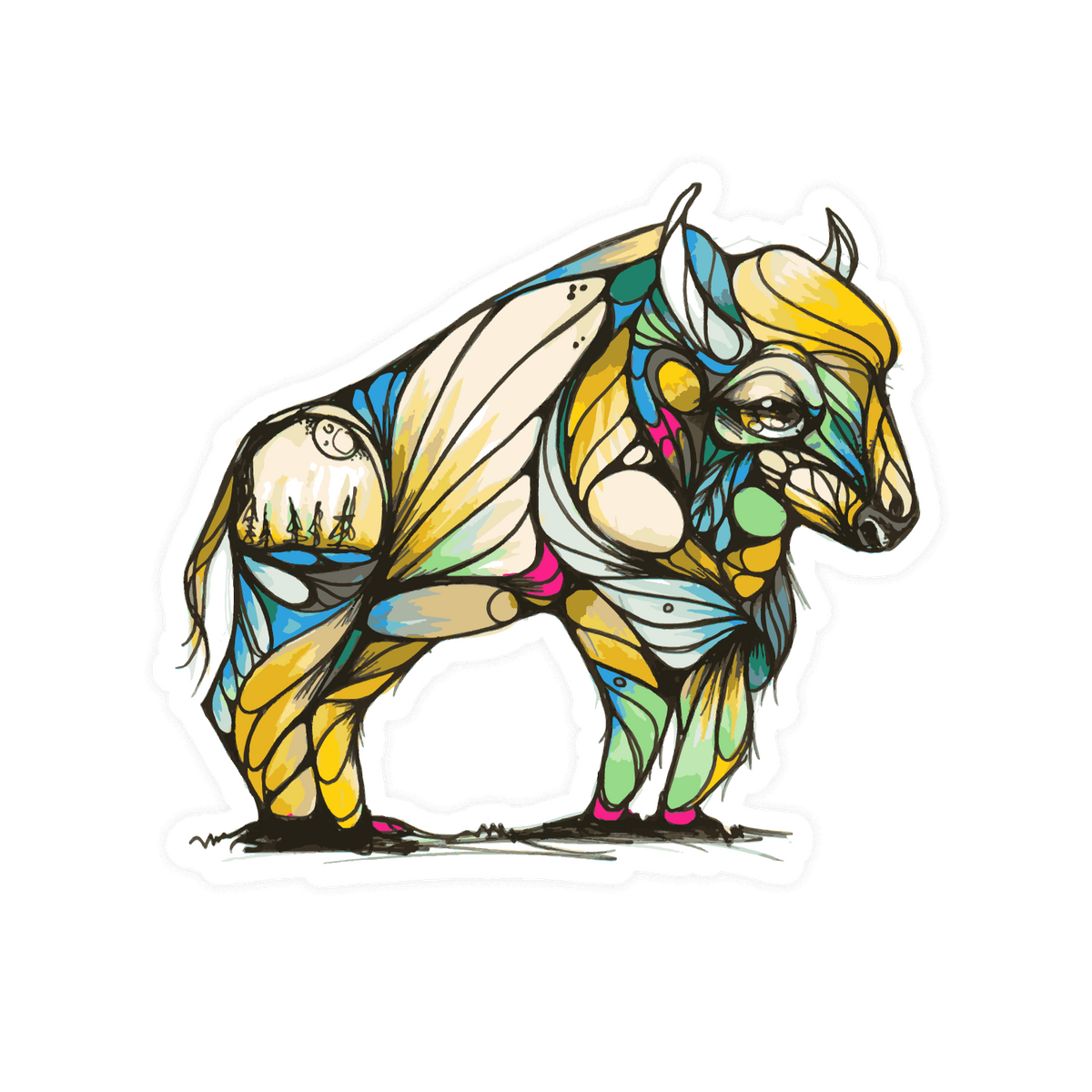 Buffel Sticker Buffalo Sticker – Urban Art Collective