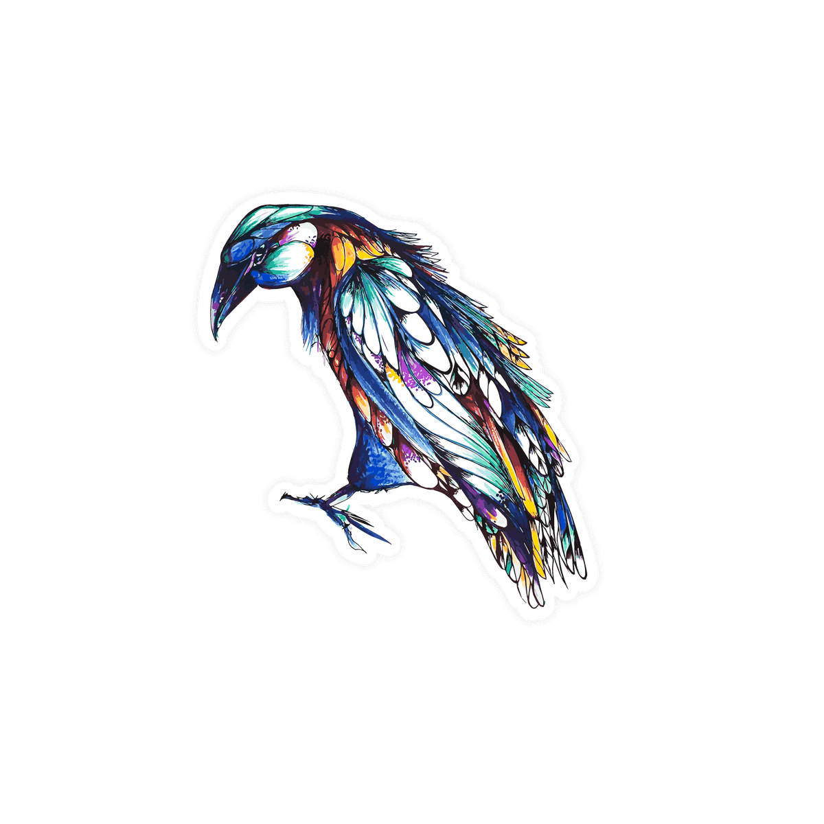 Raven Sticker – Urban Art Collective