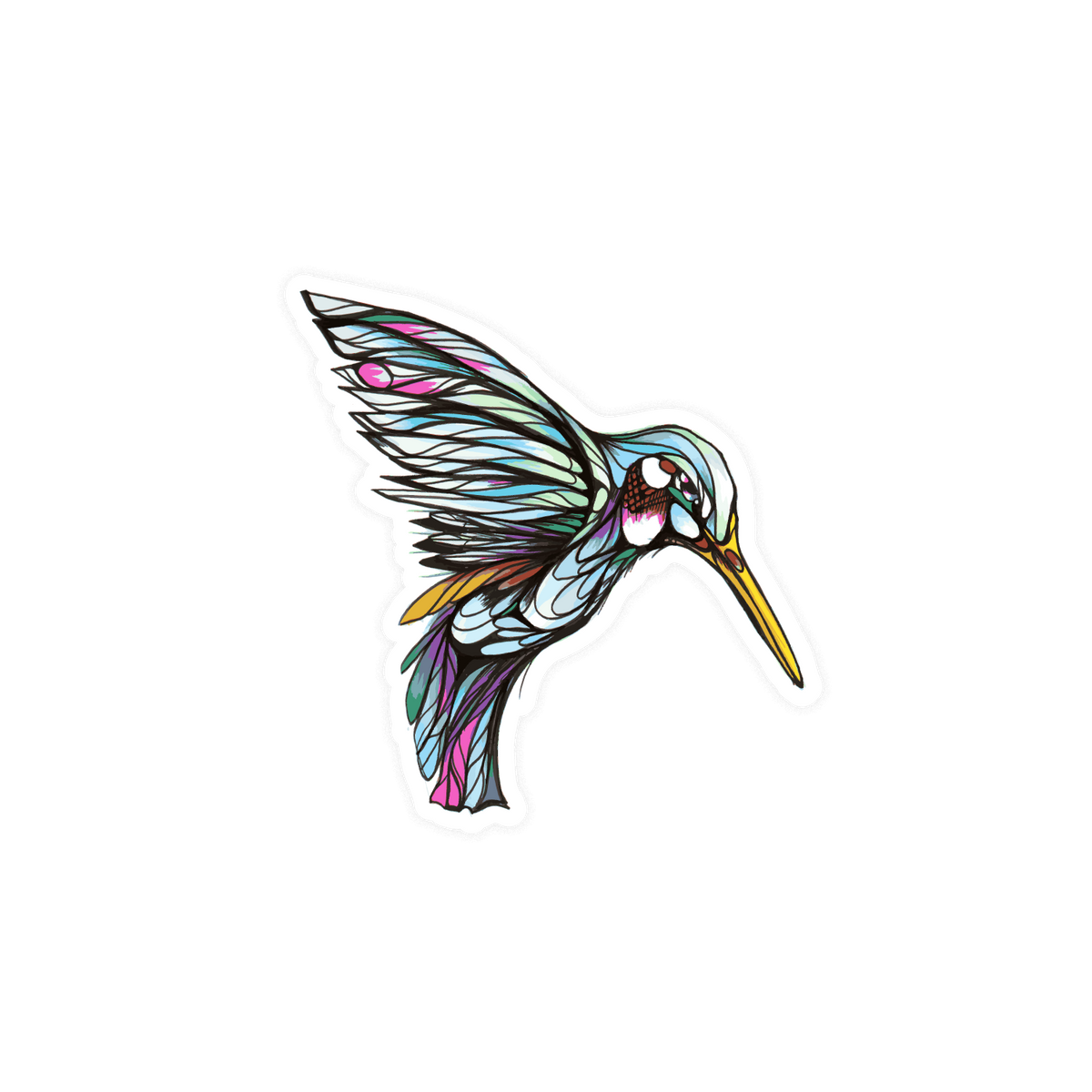 Hummingbird Sticker – Urban Art Collective