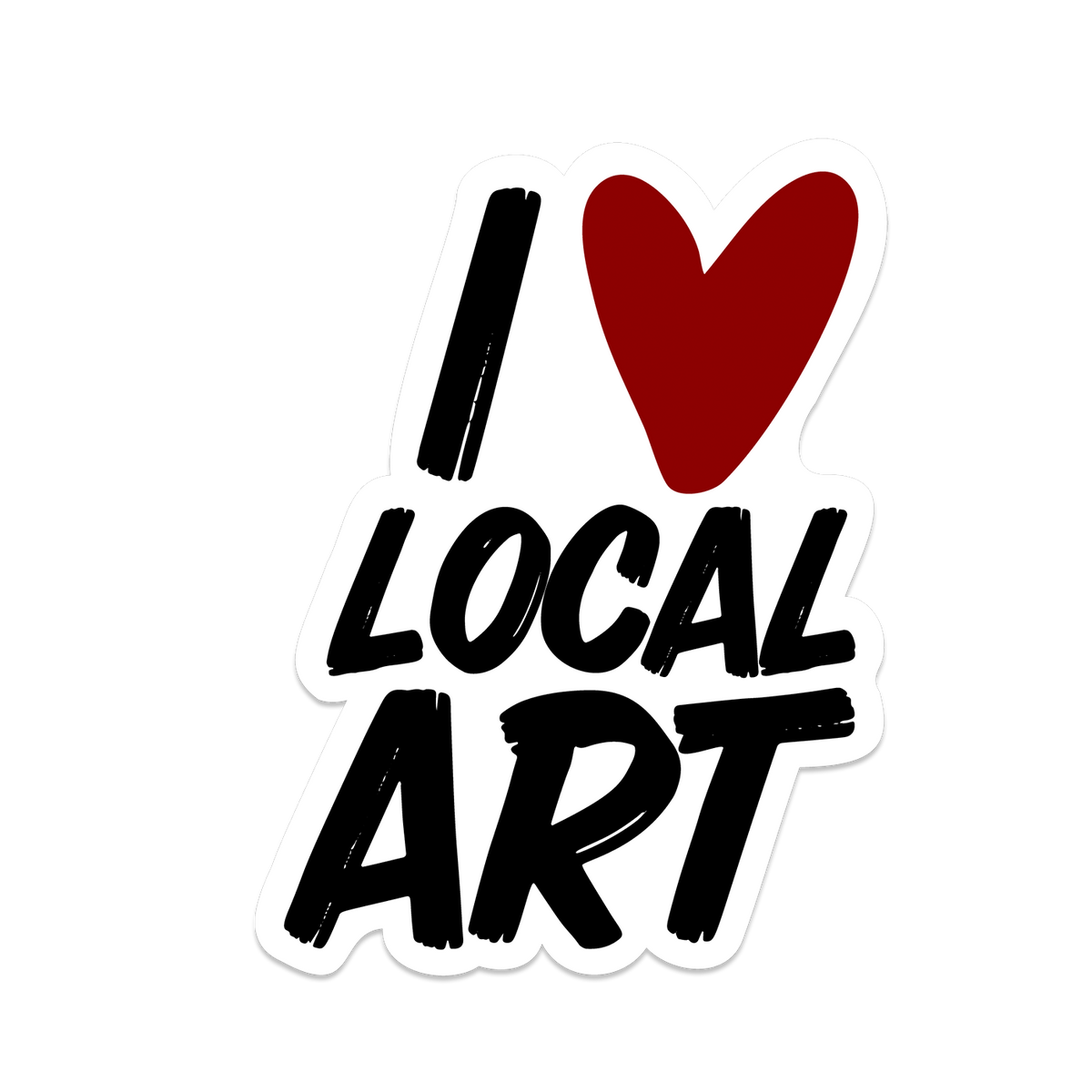 I Love Local Art Sticker – Urban Art Collective
