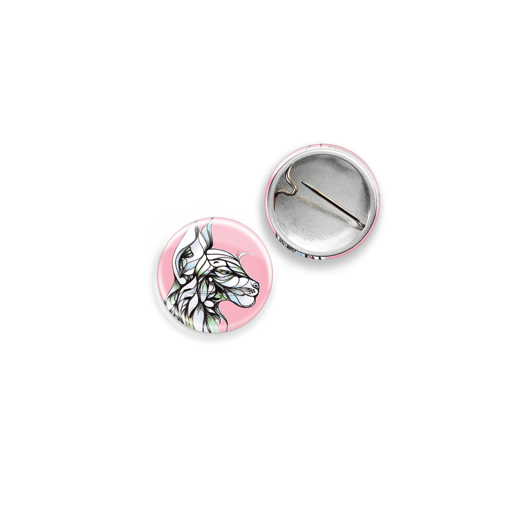 1" Pinback Button: Lynx