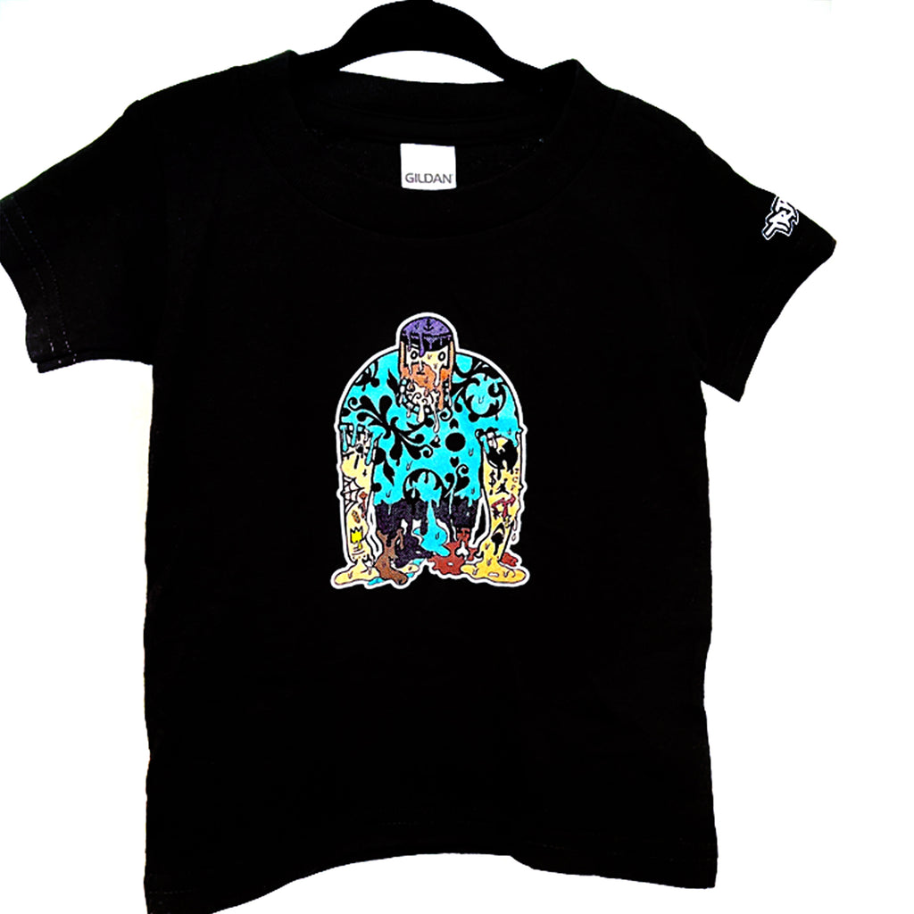 Toddler 2T T-Shirt (Melted Sailor Dude) on Black