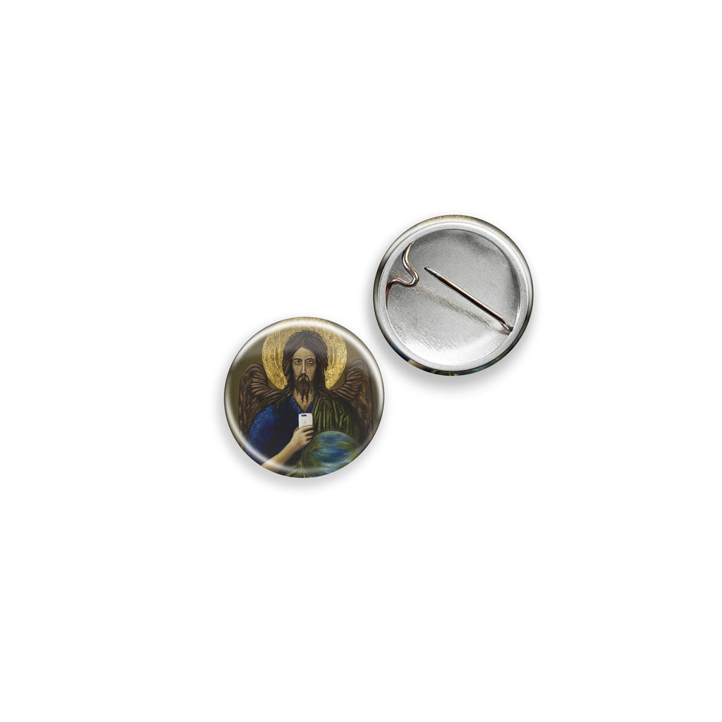 1" Pinback Button: Salvator Mundi