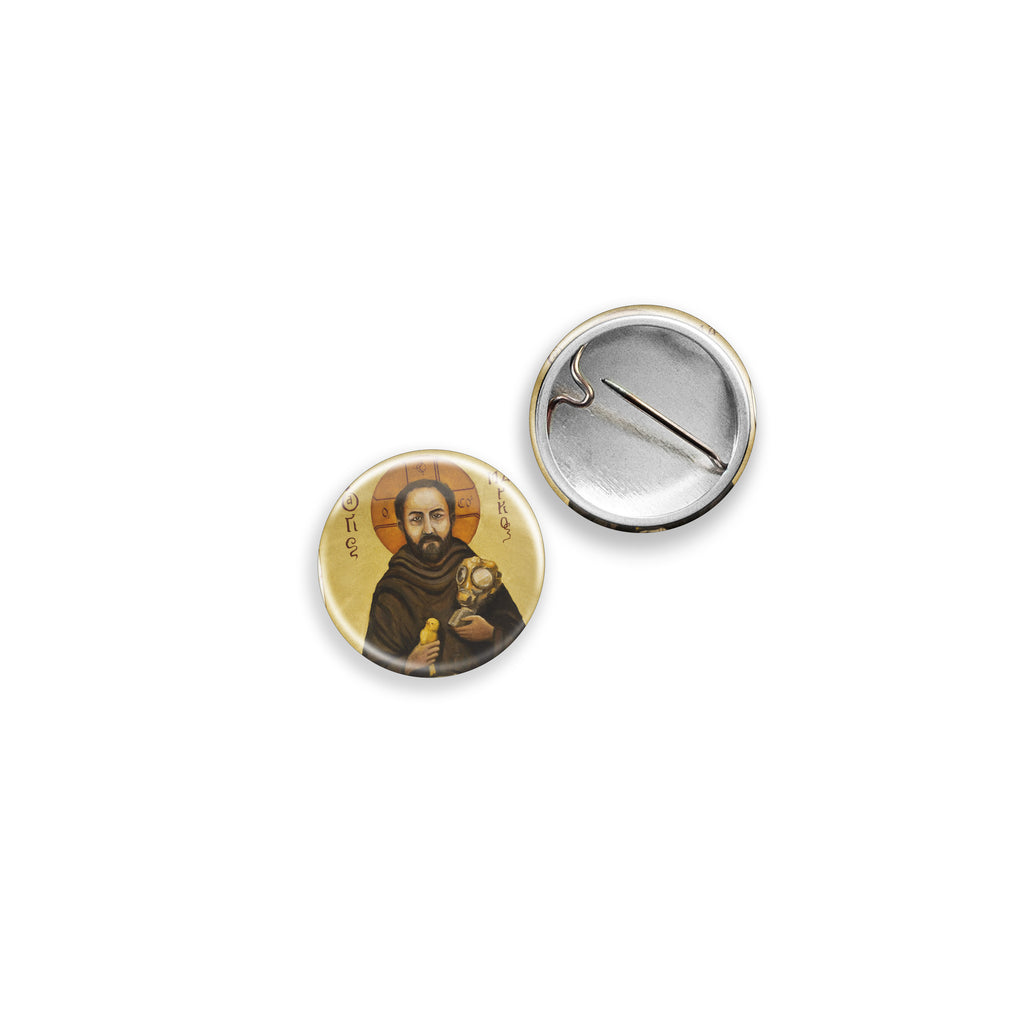 1" Pinback Button: Saint Markus of Zibi
