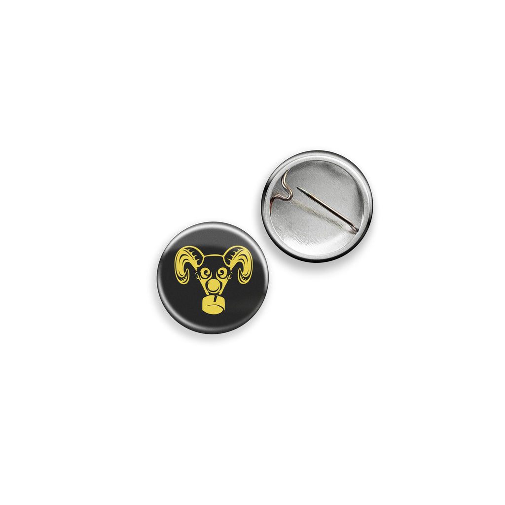 1" Pinback Button: Goat Yellow