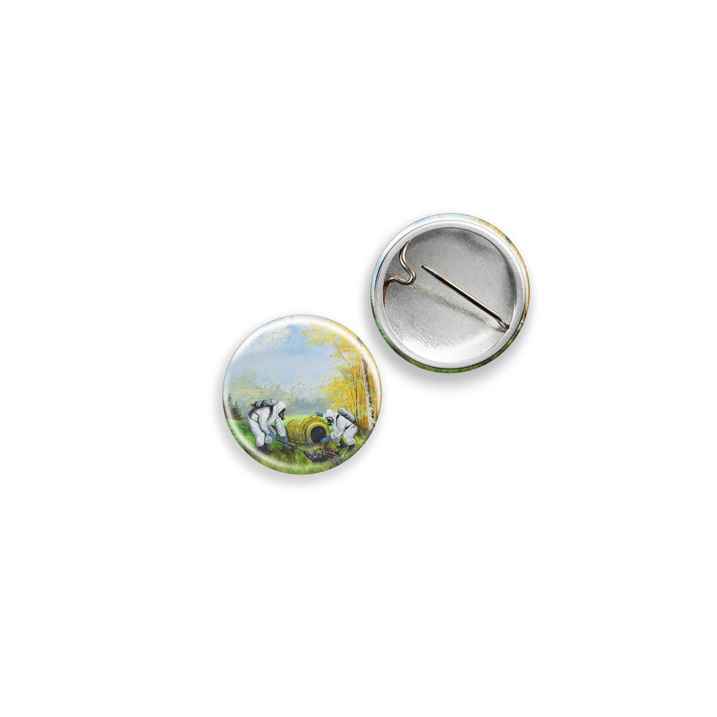1" Pinback Button: Ruined Landscapes 03