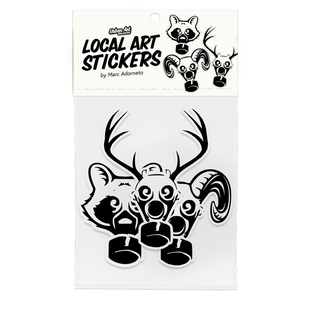 Adornato 3 Pack of Stickers - Heads