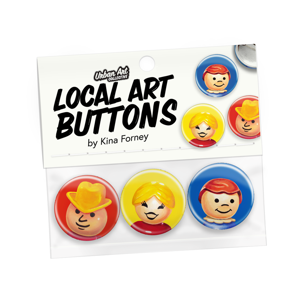 Kina Forney Button Pack 1: (Woman, Cowboy & Kid)