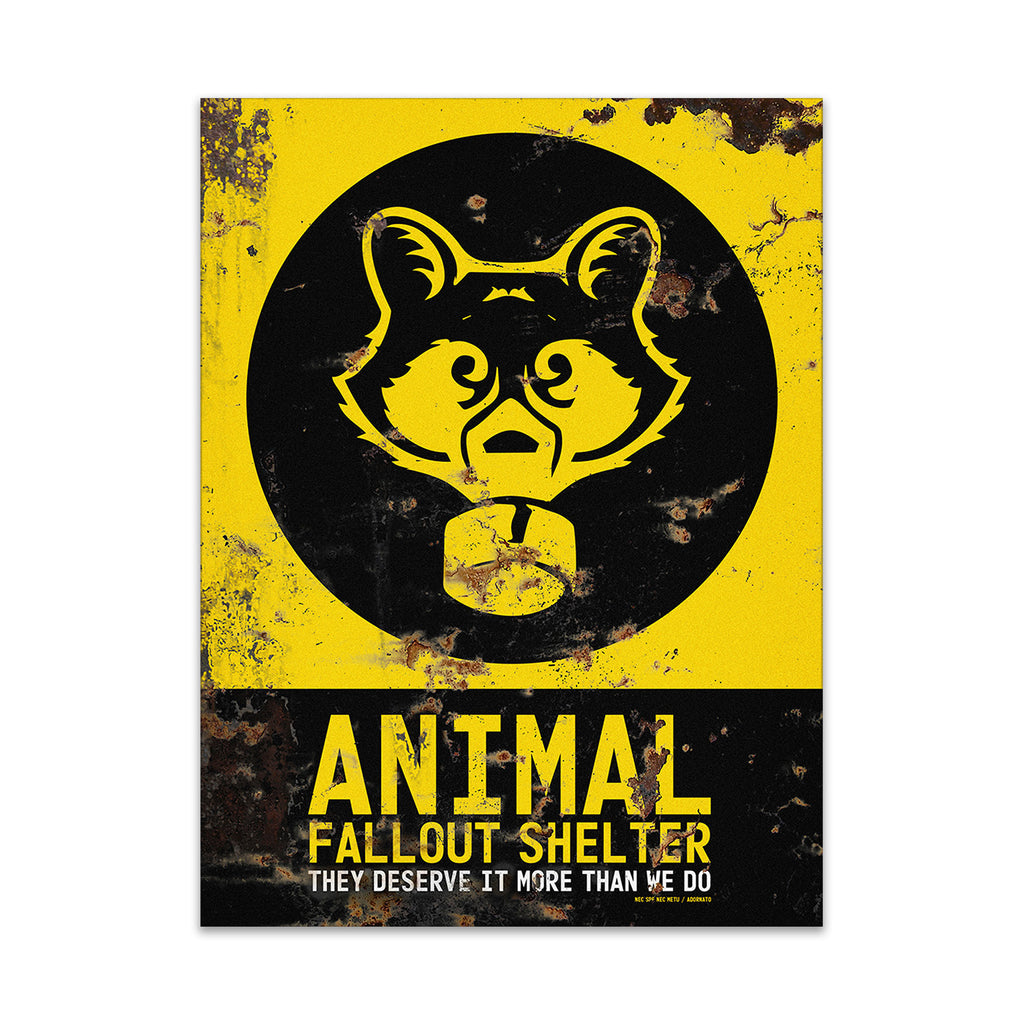 Racoon Fallout Shelter Sticker