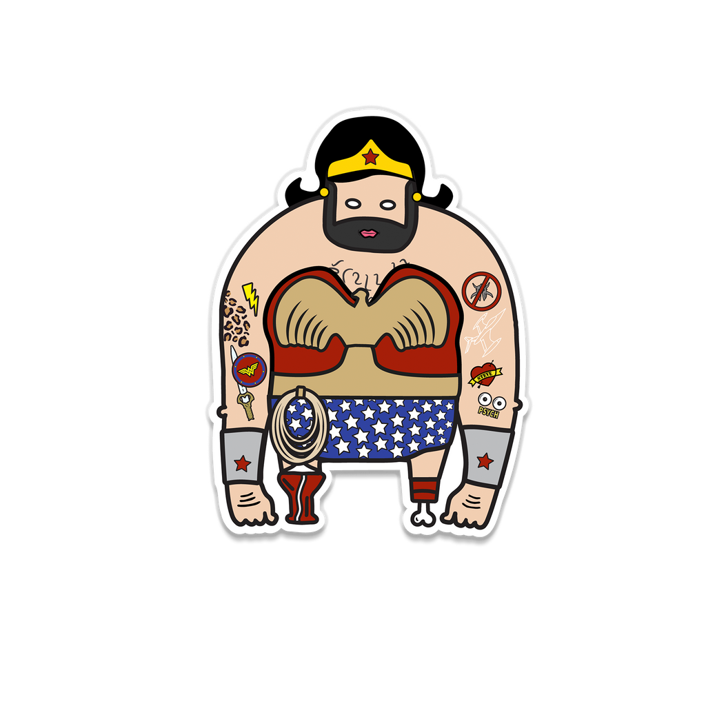 Wonder Woman Sailor Dude Sticker