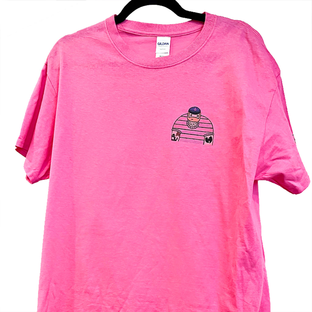 Men's Large T-Shirt (OG Sailor Dude) Bust on Pink