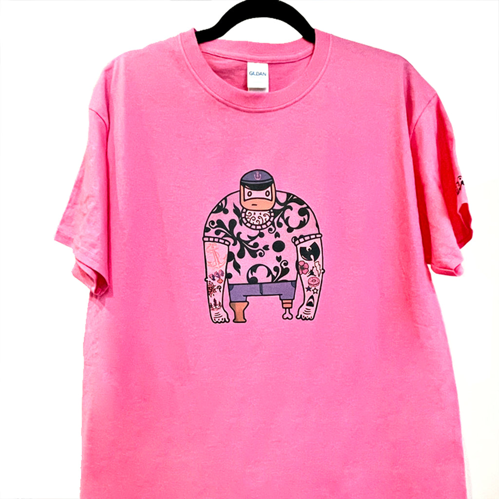 Men's Large T-Shirt (OG Sailor Dude) on Light Pink