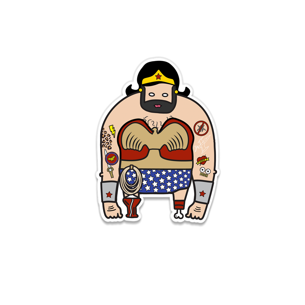 Wonder Woman Sailor Dude Sticker