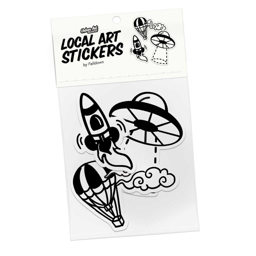 Falldown 3 Pack Stickers - Aviation