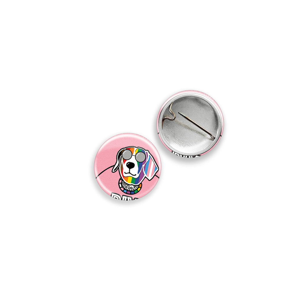1" Pinback Button:  Diva Dog Sailor Dude