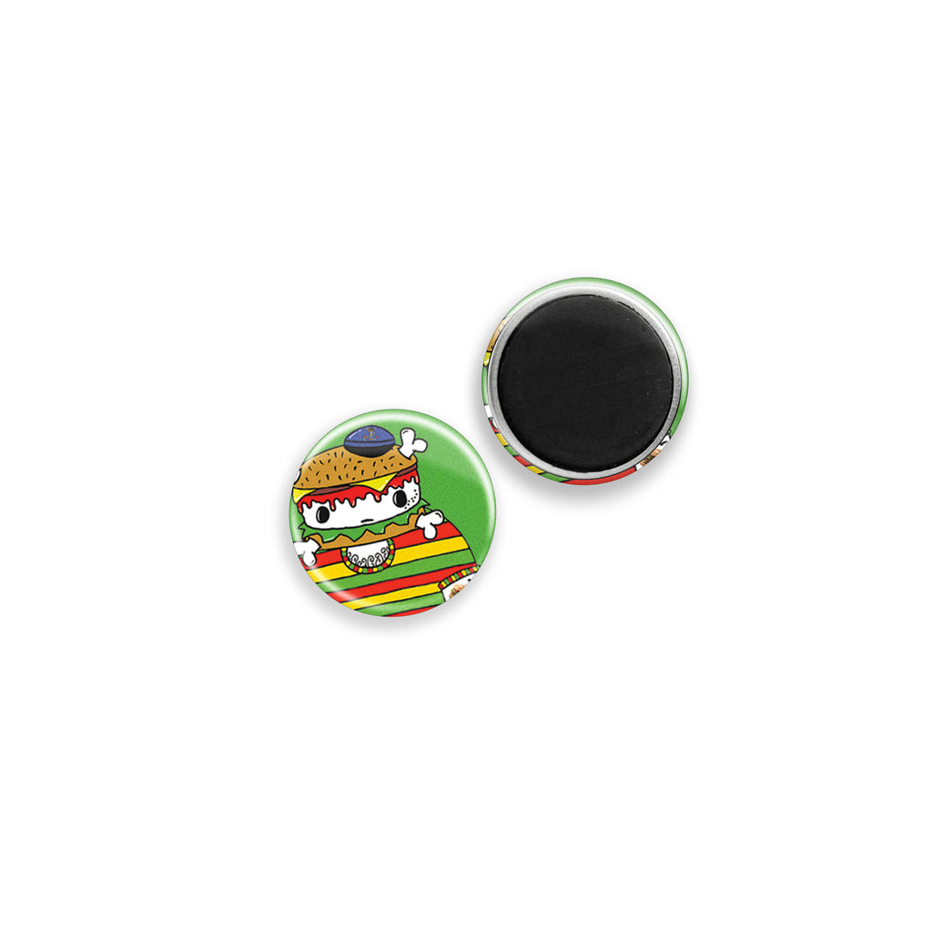 1" Magnet: Burger Head Sailor Dude