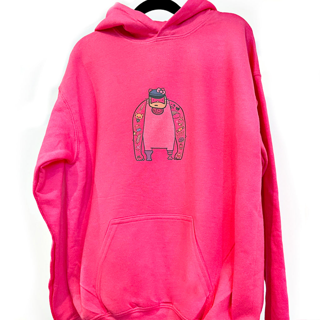 Youth Large Hoodie (Hello Kitty Sailor Dude) on Pink