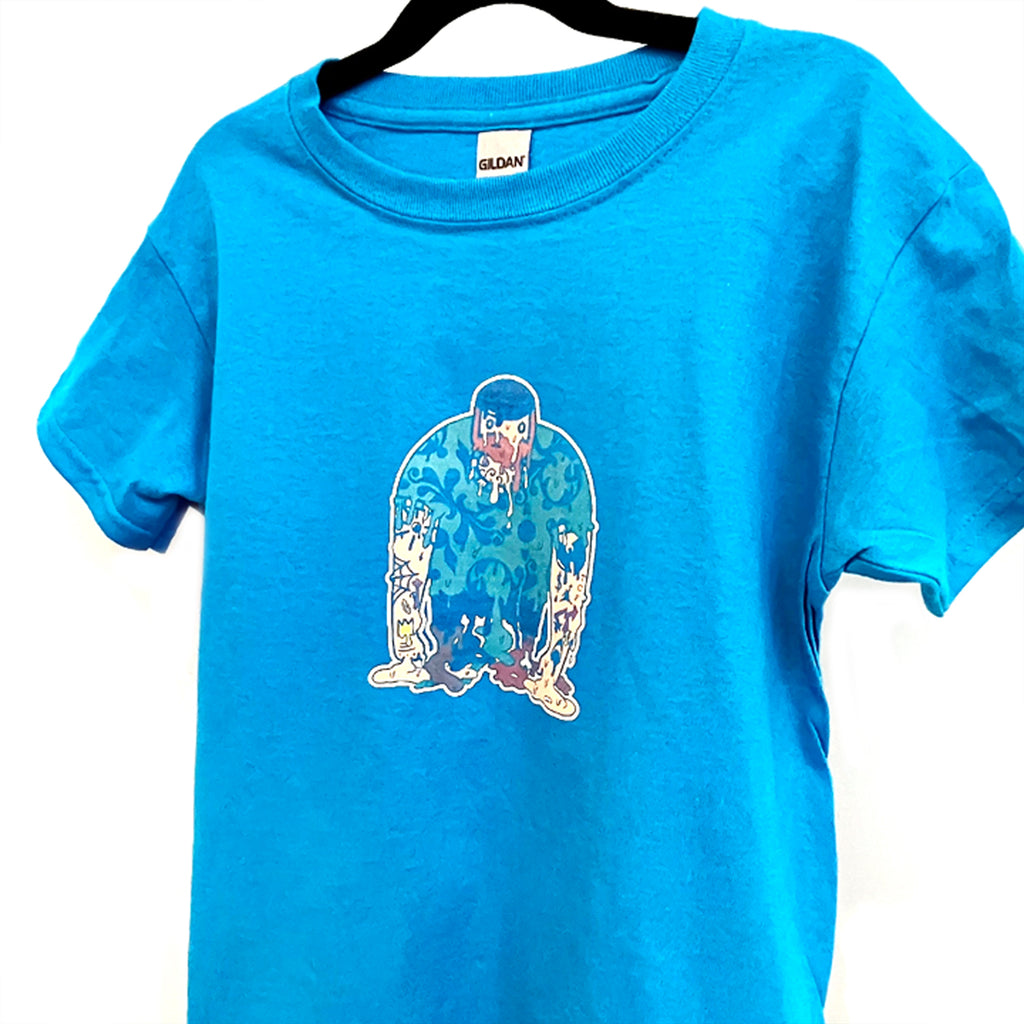 Youth X-Small T-Shirt (Melted Sailor Dude) on Blue